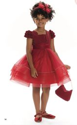 Детска официална рокля Dark Red flower 