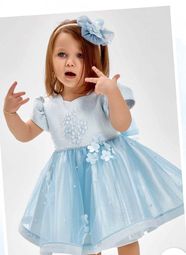  Детска официална рокля Blue jasmine 